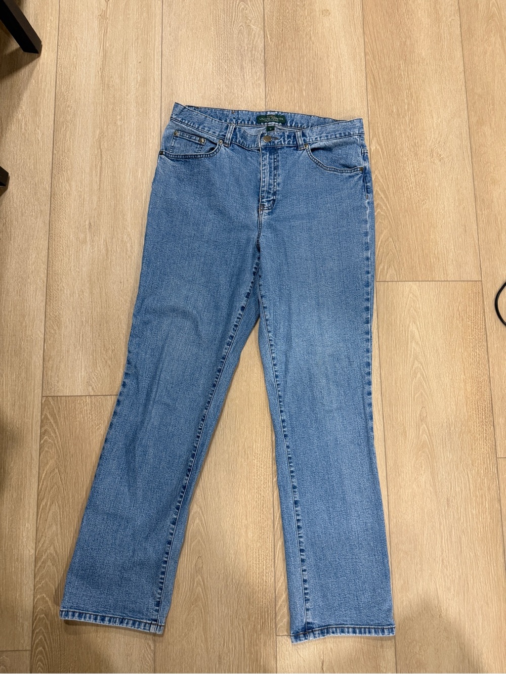 Vintage Lauren Ralph Lauren Women’s Straight Leg Jeans — Medium Blue Denim